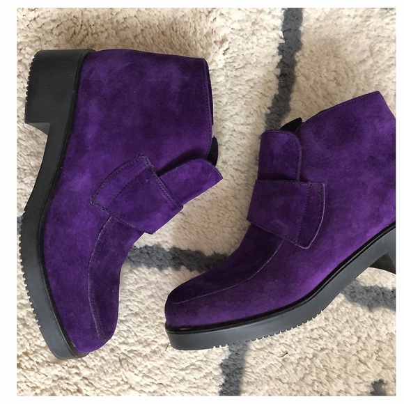 purple desert boots